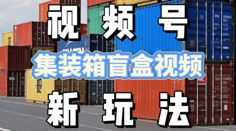 视频号新玩法，利用老外开集装箱盲盒视频，挣分成计划收益，月入过W，新手小白轻松上手-创奇社 - AI前沿·副业变现·资源教程！