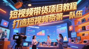 短视频带货项目教程，打造短视频带货第一队伍-创奇社 - AI前沿·副业变现·资源教程！