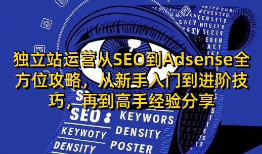 独立站运营从SEO到Adsense全方位攻略，从新手入门到进阶技巧，再到高手经验分享-创奇社 - AI前沿·副业变现·资源教程！