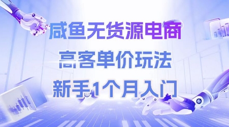 咸鱼无货源电商，高客单价玩法，新手1个月入门-创奇社 - AI前沿·副业变现·资源教程！
