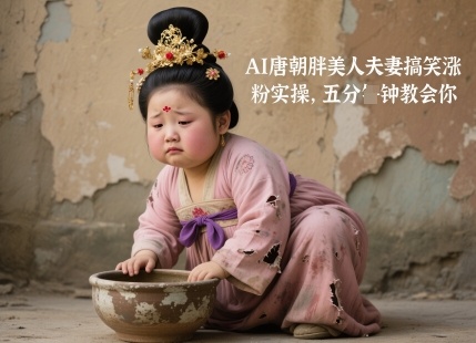 AI唐朝胖美人夫妻搞笑涨粉实操，五分钟教会你-创奇社 - AI前沿·副业变现·资源教程！