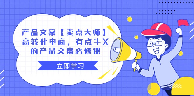 产品文案【卖点大师】高转化电商，有点牛X的 产品文案必修课-创奇社 - AI前沿·副业变现·资源教程！