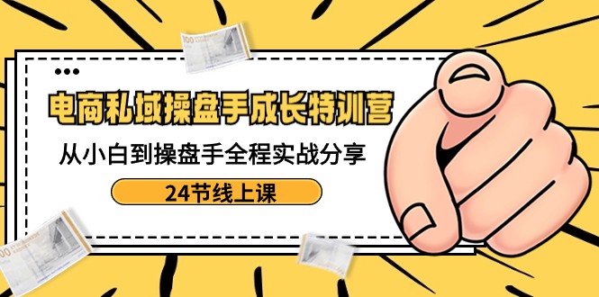 电商私域操盘手成长特训营：从小白到操盘手全程实战分享-24节线上课-创奇社 - AI前沿·副业变现·资源教程！