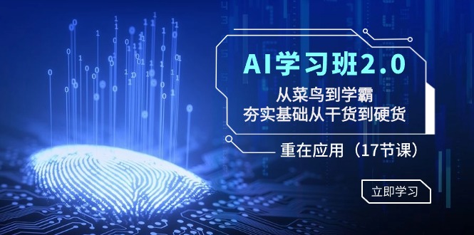 AI学习班2.0：从菜鸟到学霸，夯实基础从干货到硬货，重在应用（17节课）-创奇社 - AI前沿·副业变现·资源教程！