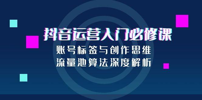 （15149期）抖音运营入门必修课，账号标签与创作思维，流量池算法深度解析-创奇社 - AI前沿·副业变现·资源教程！