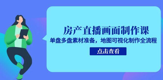 （15156期）房产直播画面制作课，单盘多盘素材准备，地图可视化制作全流程-创奇社 - AI前沿·副业变现·资源教程！