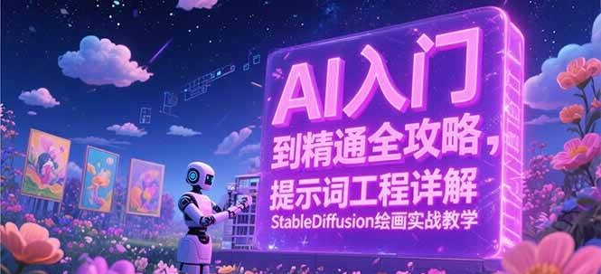 AI入门到精通全攻略，提示词工程详解，StableDiffusion绘画实战教学-创奇社 - AI前沿·副业变现·资源教程！