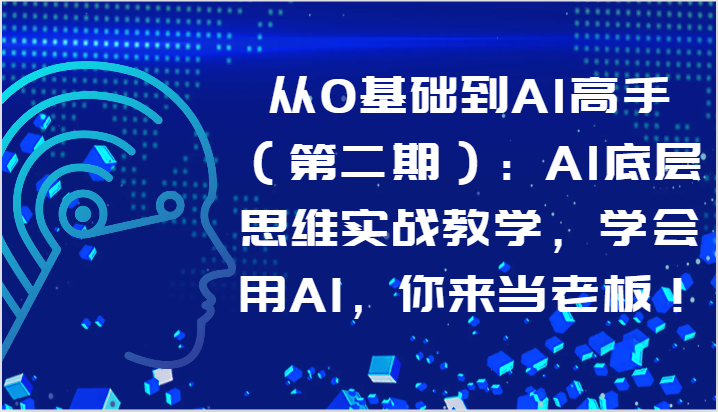 从0基础到AI高手（第二期）：AI底层思维实战教学，学会用AI，你来当老板！-创奇社 - AI前沿·副业变现·资源教程！