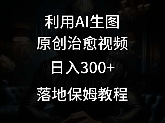 抖音最新爆款项目，治愈视频，仅靠一张图日入300+-创奇社 - AI前沿·副业变现·资源教程！