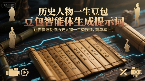 历史人物一生豆包智能体生成提示词，让你快速制作历史人物一生类视频，简单易上手-创奇社 - AI前沿·副业变现·资源教程！