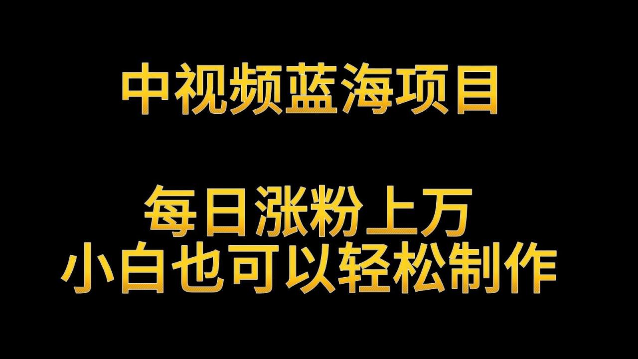 中视频蓝海项目，解读英雄人物生平，每日涨粉上万，小白也可以轻松制作，月入过万-创奇社 - AI前沿·副业变现·资源教程！