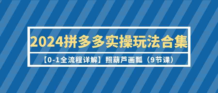 2024拼多多实操玩法合集【0-1全流程详解】照葫芦画瓢（9节课）-创奇社 - AI前沿·副业变现·资源教程！
