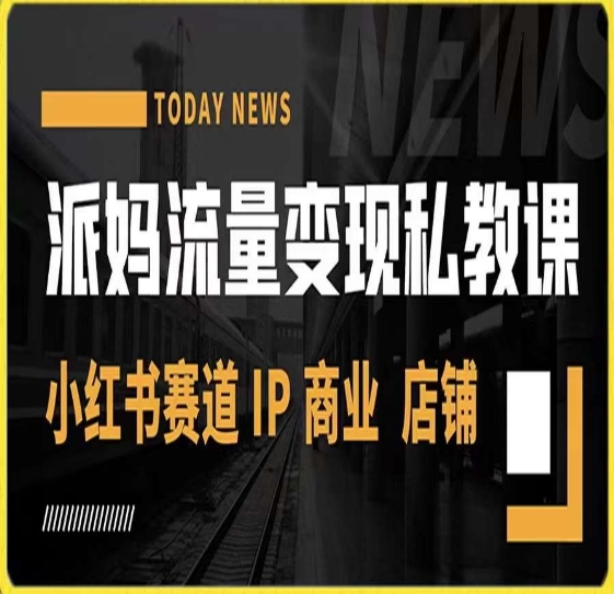 派妈流量变现私教课，小红书赛道IP  商业  店铺-创奇社 - AI前沿·副业变现·资源教程！