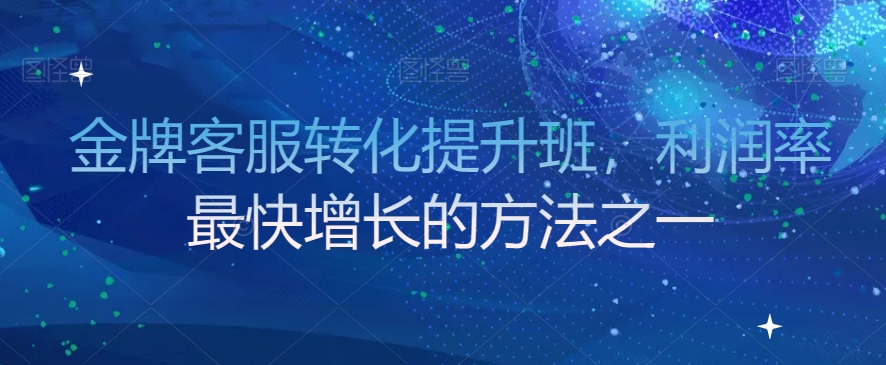 金牌客服转化提升班，利润率最快增长的方法之一-创奇社 - AI前沿·副业变现·资源教程！