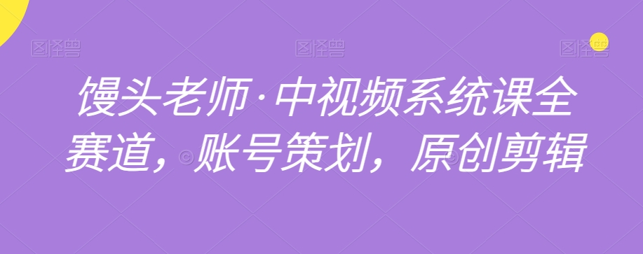 馒头老师·中视频系统课全赛道，账号策划，原创剪辑-创奇社 - AI前沿·副业变现·资源教程！
