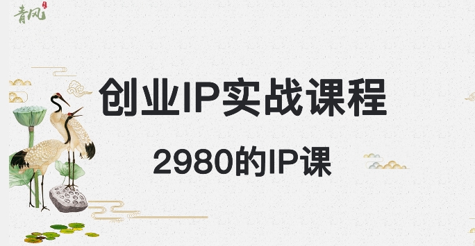 外边卖2980的创业IP课程，做私域月入5w+-创奇社 - AI前沿·副业变现·资源教程！