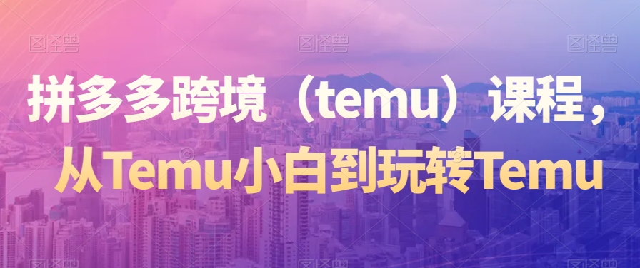 拼多多跨境（temu）课程，从Temu小白到玩转Temu-创奇社 - AI前沿·副业变现·资源教程！