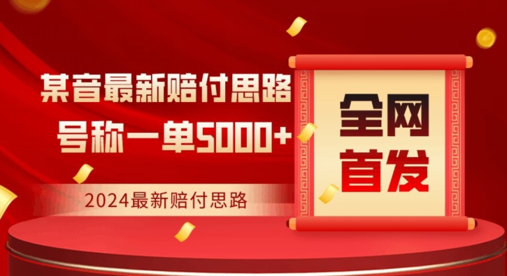 全网首发，2024最新抖音赔付项目，号称一单5000+保姆级拆解【仅揭秘】-创奇社 - AI前沿·副业变现·资源教程！
