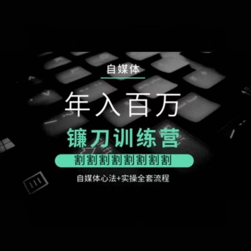 自媒体年入百万镰刀训练营，割割割割割割割割，自媒体心法+实操全套流程-创奇社 - AI前沿·副业变现·资源教程！