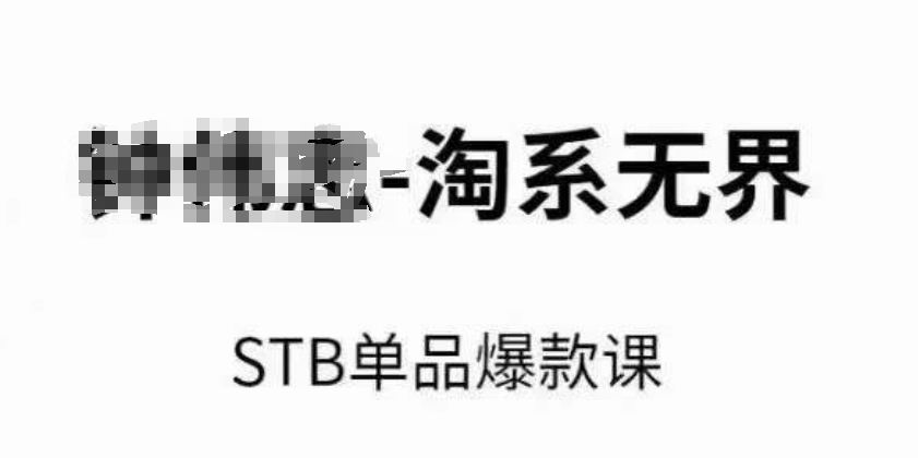 淘系无界STB单品爆款课（2024），付费带动免费的核心逻辑，万相台无界关键词推广/精准人群的核心-创奇社 - AI前沿·副业变现·资源教程！