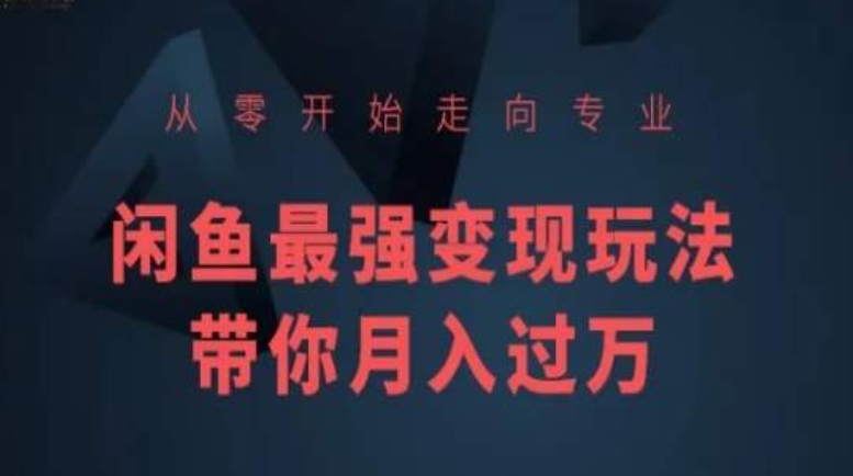 从零开始走向专业，闲鱼最强变现玩法带你月入过万-创奇社 - AI前沿·副业变现·资源教程！