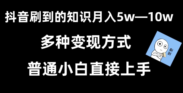 抖音刷到的知识，每天只需2小时，日入2000+，暴力变现，普通小白直接上手-创奇社 - AI前沿·副业变现·资源教程！