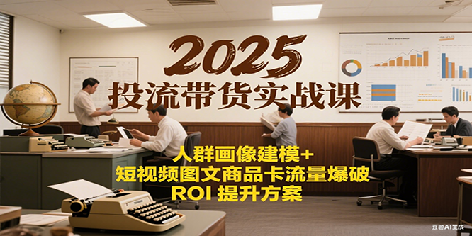 2025投流帶貨實戰課：人群畫像建模+短視頻圖文商品卡流量爆破ROI提升方案