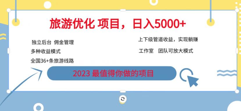 7.22旅游项目最新模式，独立后台+全国35+线路，日入5000+【揭秘】-创奇社 - AI前沿·副业变现·资源教程！