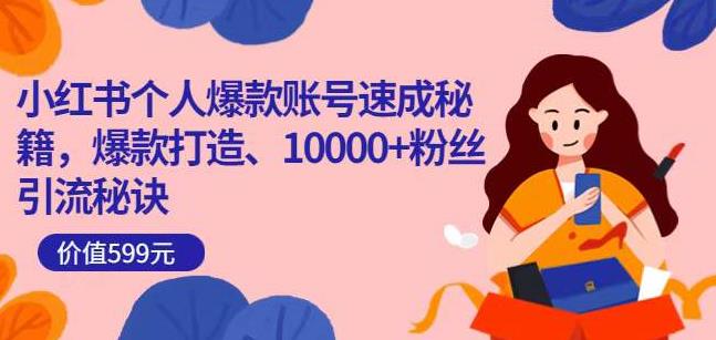 小红书个人爆款账号速成秘籍，爆款打造、10000+粉丝引流秘诀-创奇社 - AI前沿·副业变现·资源教程！