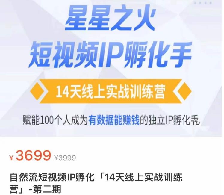 瑶瑶·自然流短视频IP孵化第二期，14天线上实战训练营，赋能100个人成为有数据能赚钱的独立IP孵化手-创奇社 - AI前沿·副业变现·资源教程！