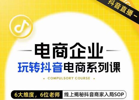 玺承·电商企业玩转抖音电商系列课，6大维度，6位老师，线上揭秘抖音商家入局SOP-创奇社 - AI前沿·副业变现·资源教程！