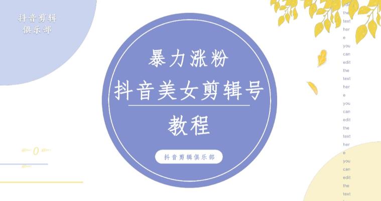抖音快手暴力涨粉美女混剪视频教程，百分百过原创图片教程！附带违规申诉方法-创奇社 - AI前沿·副业变现·资源教程！