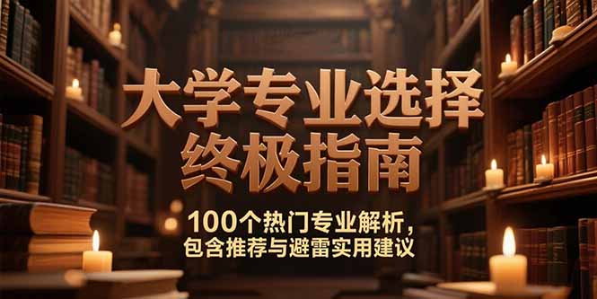 （15261期）付费文：大学专业选择终极指南,100个热门专业解析,包含推荐与避雷实用建议-创奇社 - AI前沿·副业变现·资源教程！