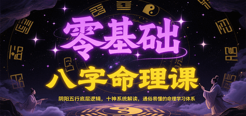 零基础八字命理课：阴阳五行底层逻辑，十神系统解读，通俗易懂的命理学习体系-创奇社 - AI前沿·副业变现·资源教程！