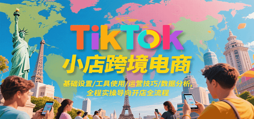 TikTok小店跨境电商，基础设置/工具使用/运营技巧/数据分析，全程实操导向开店全流程-创奇社 - AI前沿·副业变现·资源教程！
