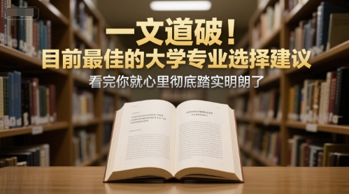 付费文章：一文道破！目前最佳的大学专业选择建议，看完你就心里彻底踏实明朗了-创奇社 - AI前沿·副业变现·资源教程！