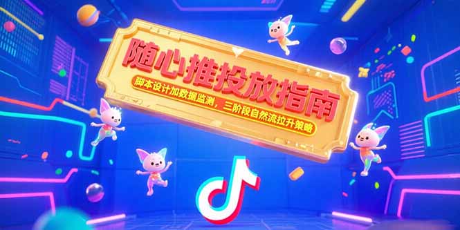 （15291期）随心推投放指南，脚本设计加数据监测，三阶段自然流拉升策略-创奇社 - AI前沿·副业变现·资源教程！