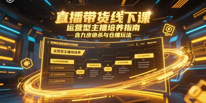 （15281期）直播带货线下课，运营型主播培养指南，含九步绝杀与仓播玩法-创奇社 - AI前沿·副业变现·资源教程！