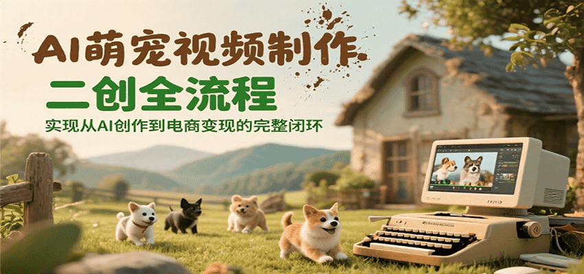 AI萌宠视频制作二创全流程，实现从AI创作到电商变现的完整闭环-创奇社 - AI前沿·副业变现·资源教程！