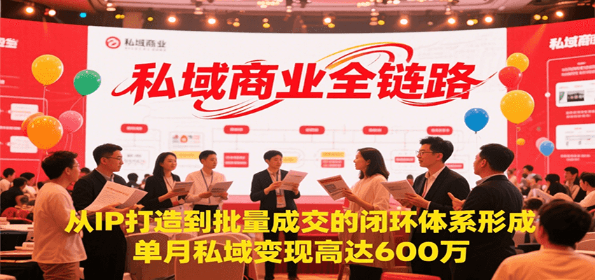 私域商业全链路，从IP打造到批量成交的闭环体系形成，单月私域变现600万-创奇社 - AI前沿·副业变现·资源教程！