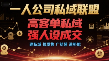 一人公司私域联盟，高客单私域，强人设成交，建私域 搞发售 广结盟 造势能-创奇社 - AI前沿·副业变现·资源教程！