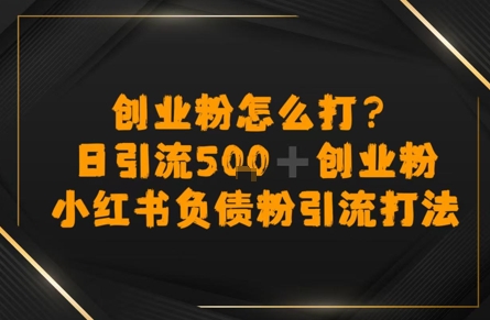 创业粉怎么打？小红书负债粉引流打粉，日引流500+精准创业粉-创奇社 - AI前沿·副业变现·资源教程！