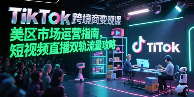 （15344期）TikTok跨境电商变现课，美区市场运营指南，短视频直播双轨流量攻略-创奇社 - AI前沿·副业变现·资源教程！