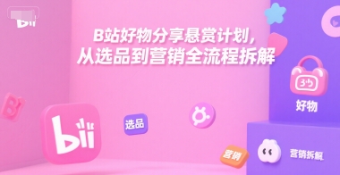 B站好物分享悬赏计划，从选品到营销全流程拆解-创奇社 - AI前沿·副业变现·资源教程！