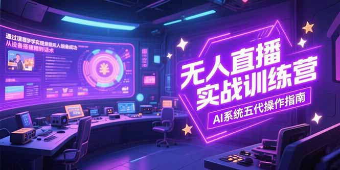 （15315期）无人直播实操训练营，从设备搭建到话术，AI系统五代操作指南(7月更新)-创奇社 - AI前沿·副业变现·资源教程！