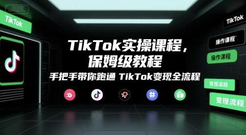 TikTok实操课程，保姆级教程，手把手带你跑通TikTok变现全流程-创奇社 - AI前沿·副业变现·资源教程！